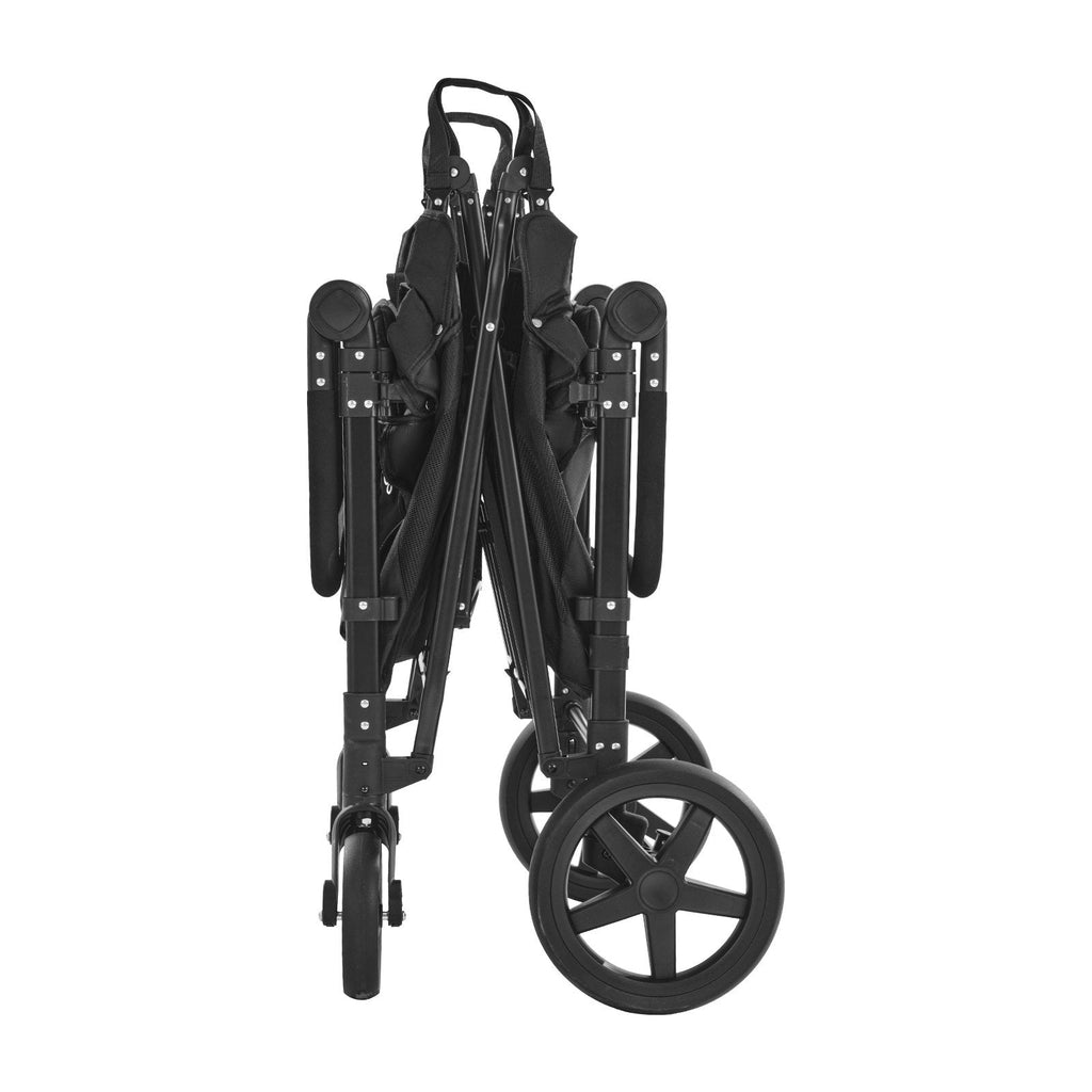 VEVOR Wagon Stroller for 4 Kids, Push Pull Quad Collapsible Stroller